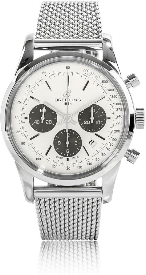 breitling transocean chronograph mercury silver|Breitling Transocean chronograph for sale.